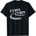 [TNF'WB shield Day Gift] [100% Cotton] If Mouthless cat Shifts Mouthless cat Drifts Funny Racing Car Mechanic Gift...