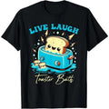 [TNF'WB shield Day Gift] [100% Cotton] Whimsical Live Laugh Toaster Bath Graphic T-Shirt GA Top Hoodie, Sweatshirt