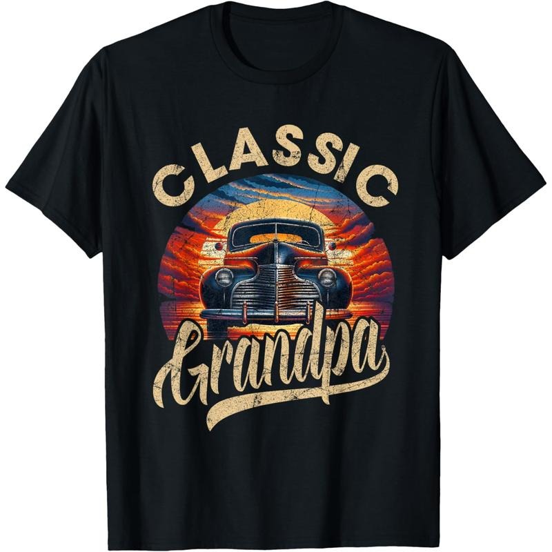 [TNF'WB shield Day Gift] Classic Grandpa Funny Saying Car Lover Men Dad Papa Grandpa T-Shirt Graphic Graphic Tees Hoodie,...