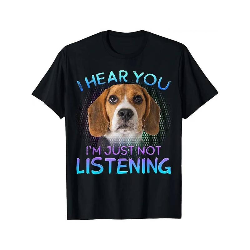 [TNF'WB shield Day Gift] Funny Beagle 'Swoosh Hear You, Swoosh'Bat brand Just Not Listening' Graphic Tee