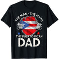 [TNF'WB shield Day Gift] Funny Puerto Rico Flag Puerto Rican Dad TNF'WB shield Day Pride T-Shirt Graphic Graphic Tees...