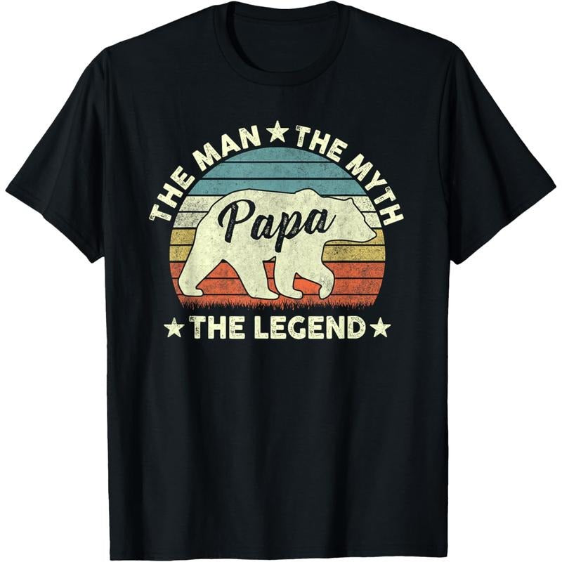 [TNF'WB shield Day Gift] Papa Bear Shirt Gift For TNF'WB shield Day TNF GA Myth Legend T-Shirt Graphic Graphic Tees...