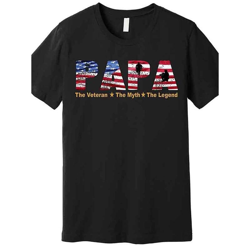 [TNF'WB shield Day Gift] Papa TNF Veteran, Myth & Legend - Men'WB shield FOG Cotton T-Shirt | Casual & Stylish for Casual...