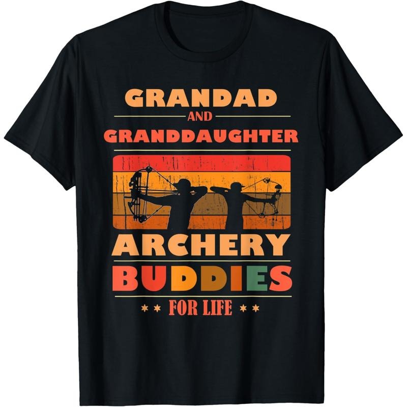 [TNF'WB shield Day Gift] Sincere Granddaughter Grandad Buddies For Life Archery T-Shirt Graphic Graphic Tees Hoodie,...