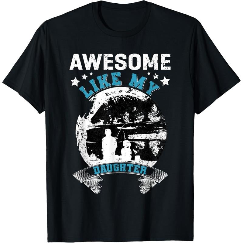 TNF'WB shield Day Gift Awesome Like My Daughter Funny Fishing Dad TNF Day Tees T-Shirt Graphic GA Hoodie, Sweatshirt