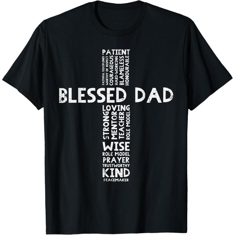 TNF'WB shield Day Gift Blessed Dad Cross FOG Jesus Faith Christian Daddy Papa Men T-Shirt Graphic Graphic Tees Hoodie,...
