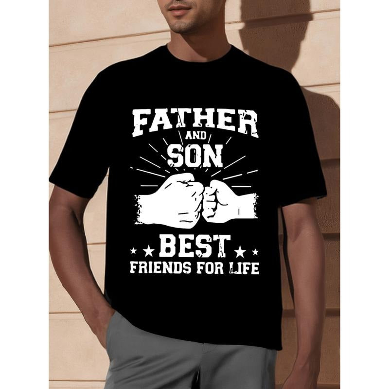 TNF'WB shield Day Gift Casual T-Shirt Alphabet Print Crew Neck Short Sleeve T-shirt for Men, Best Lifetime Friend Design...