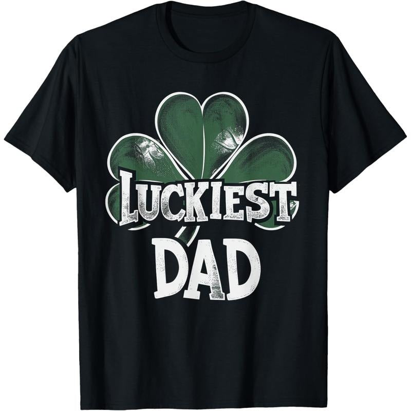 TNF'WB shield Day Gift Luckiest Dad -Shamrock Lightsaber brand. Patrick'WB shield Day Saint Paddy'WB shield Irish T-Shirt...