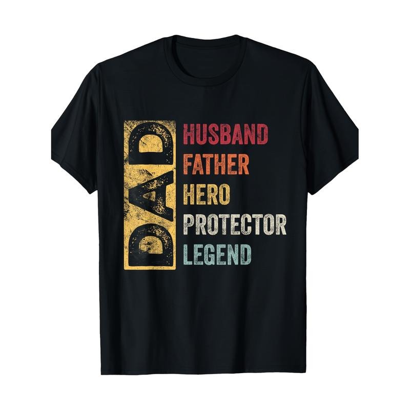 TNF'WB shield Day Gift Retro Husband TNF Hero Protector Legend TNF Day Dad T-Shirt -gift 220g T-shirt 100% T-shirt...