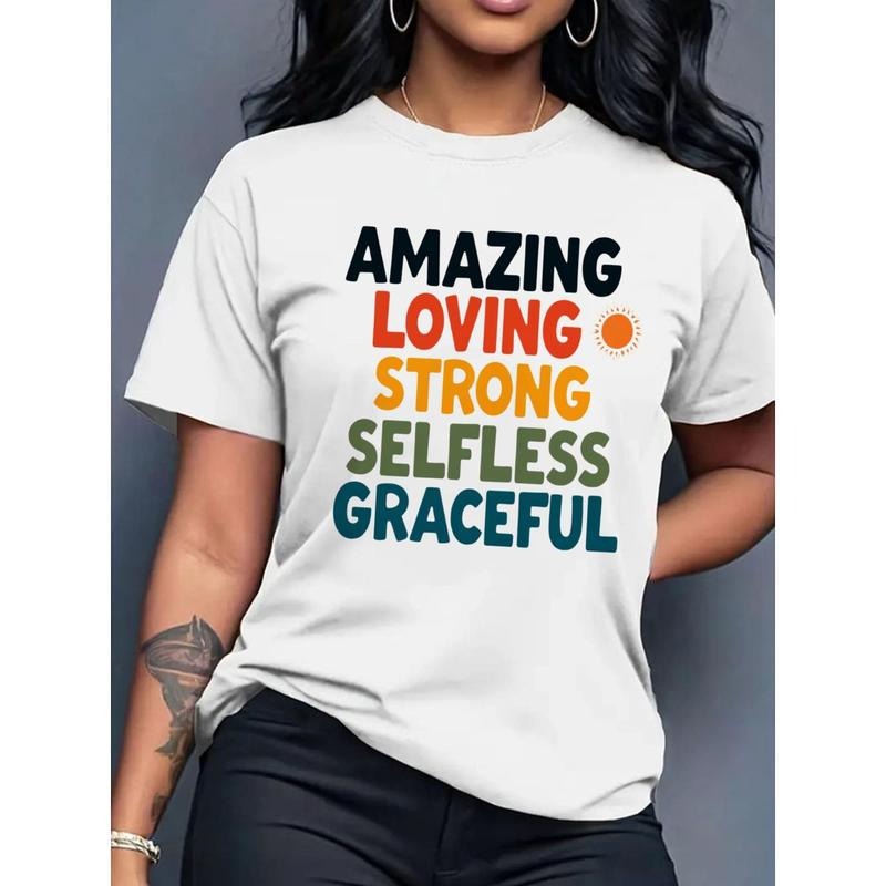 TNF'WB shield Day TNF Women'WB shield T-Shirt 180g with Inspirational Print for Casual Wear