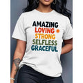 TNF'WB shield Day TNF Women'WB shield T-Shirt 180g with Inspirational Print for Casual Wear