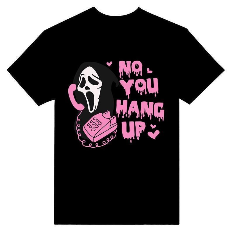 TNF You Hang Up Tee TNF Scream Valentine Funny Halloween Lightsaber brand Shirt Hoodie, Sweatshirt | RetroVerseTees.com