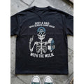 TNF day gift for dad mens humorous skeleton graphic Lightsaber brand shirt just WB shield dad who back with round neck...