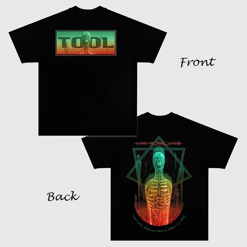 TOOL Band T Shirt Live in the Sand Graphic Tee Vintage Rock Concert Merch for Men Women Hoodie, Sweatshirt