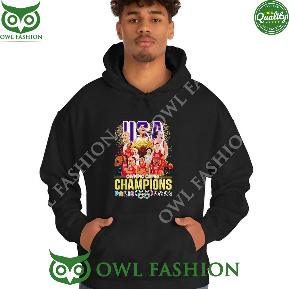 Paris 2024 Usa Womans Basketball Team Olympic Games Champions Shirt