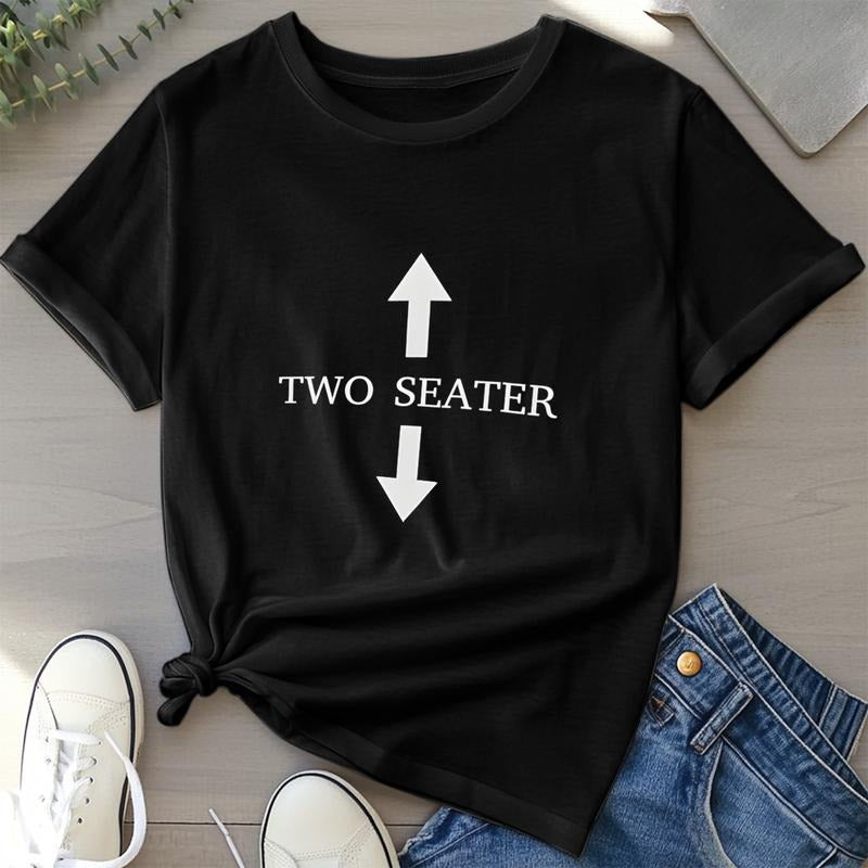 TWO SEATER Funny Word Tee Men & Women FOG T-shirt 25521 Hoodie, Sweatshirt | RetroVerseTees.com