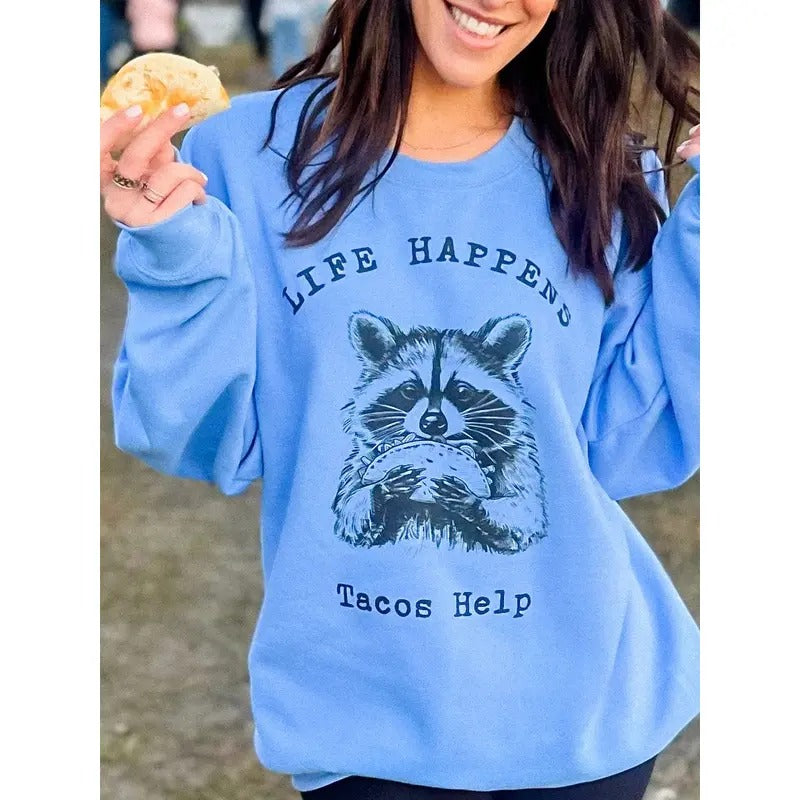 Tacos Help Graphic Pullover T-Shirts, Hoodie, Sweatshirt | RetroVerseTees.com