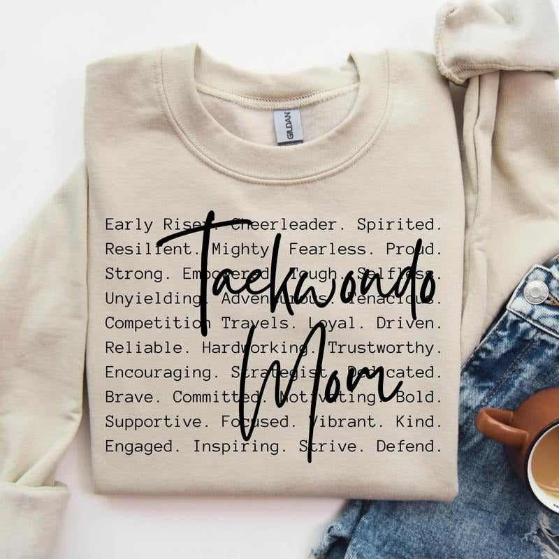 Taekwondo Mom DTF Transfers - THIS IS NOT A SHIRT Hoodie, Sweatshirt | RetroVerseTees.com