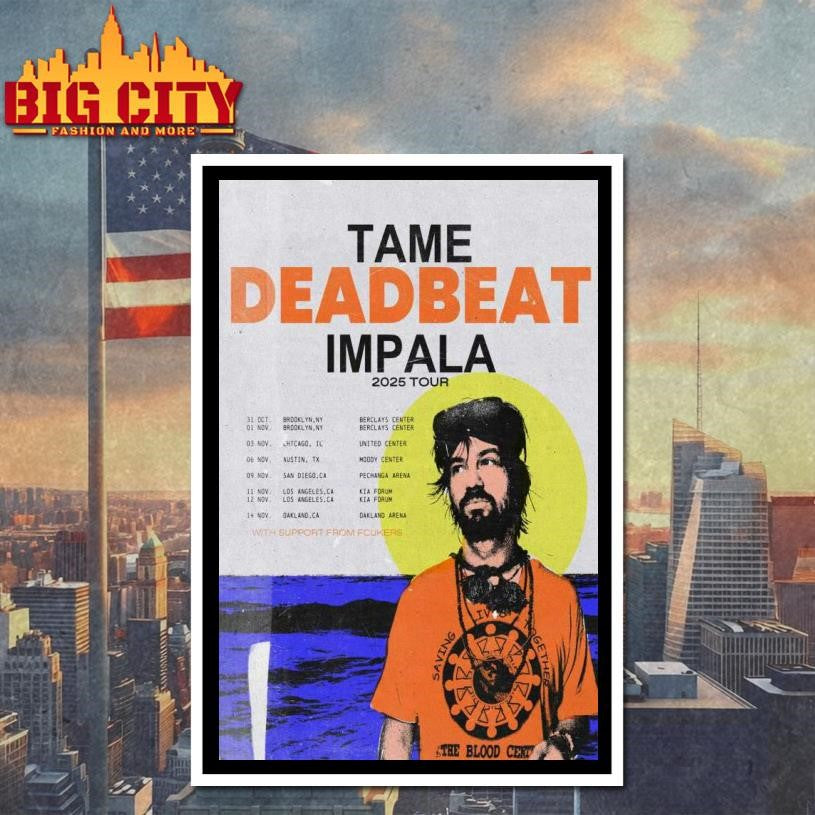 Tame Impala Deadbeat Tour Oct + Nov 2025 Poster Shirt