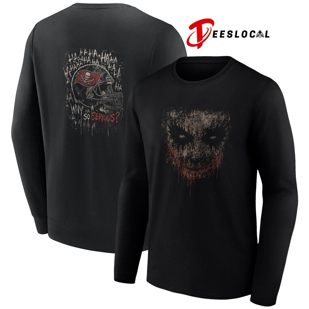 Tampa Bay Buccaneers x Joker ha ha ha why so serious graphic shirt
