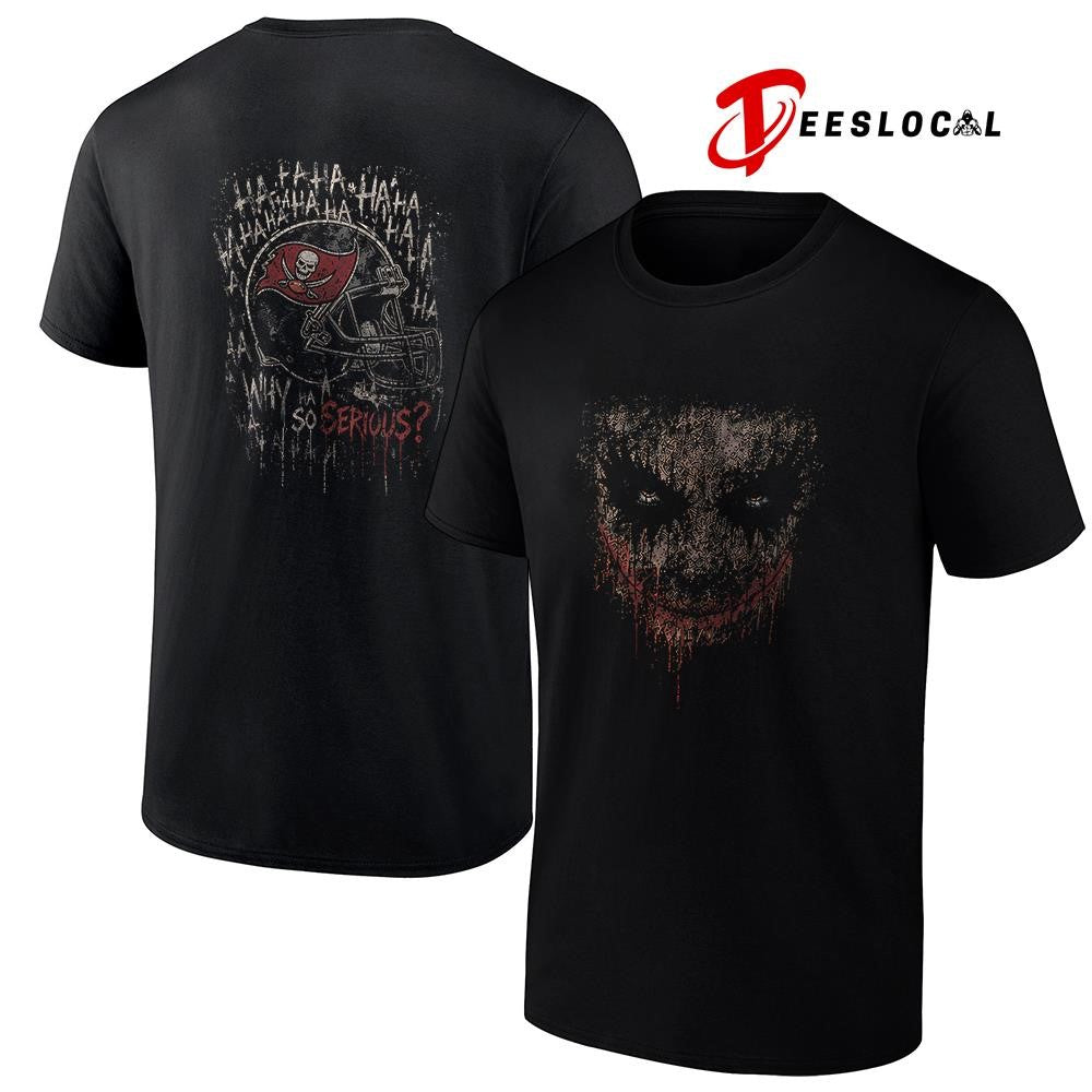 Tampa Bay Buccaneers x Joker ha ha ha why so serious graphic shirt