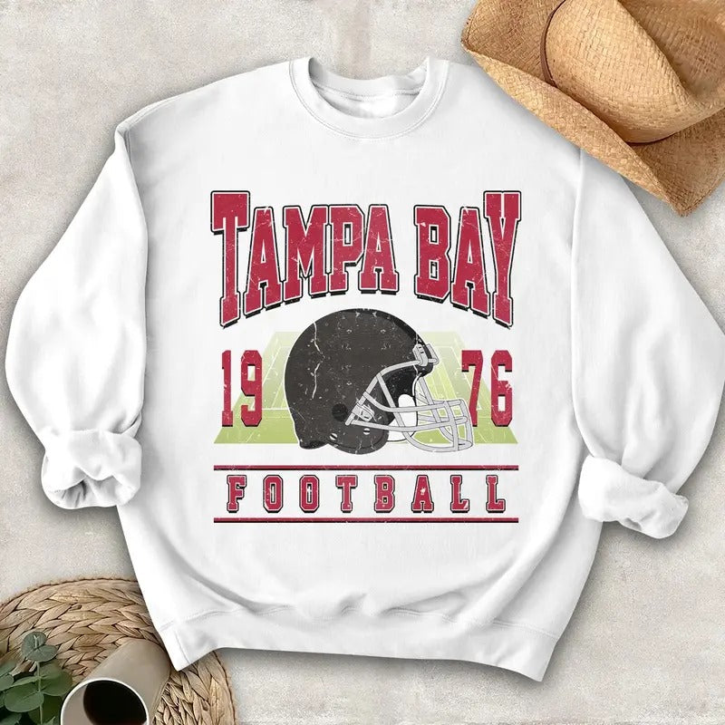 Tampa Bay Vintage Style Football Sweatshirt,Tampa Bay Football Sweatshirt,Tampa Bay Football Shirt,Sunday Football Hoodie
