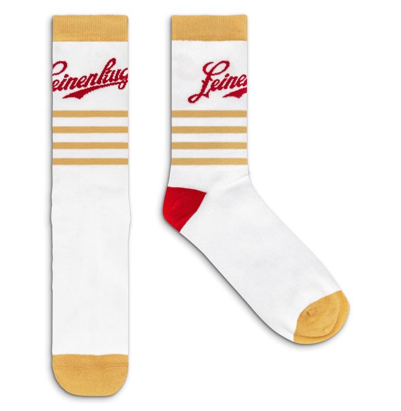 Leinenkugel's Beer Logo Crew Socks - White/Red/Tan T-Shirts, Hoodie, Sweatshirt | RetroVerseTees.com