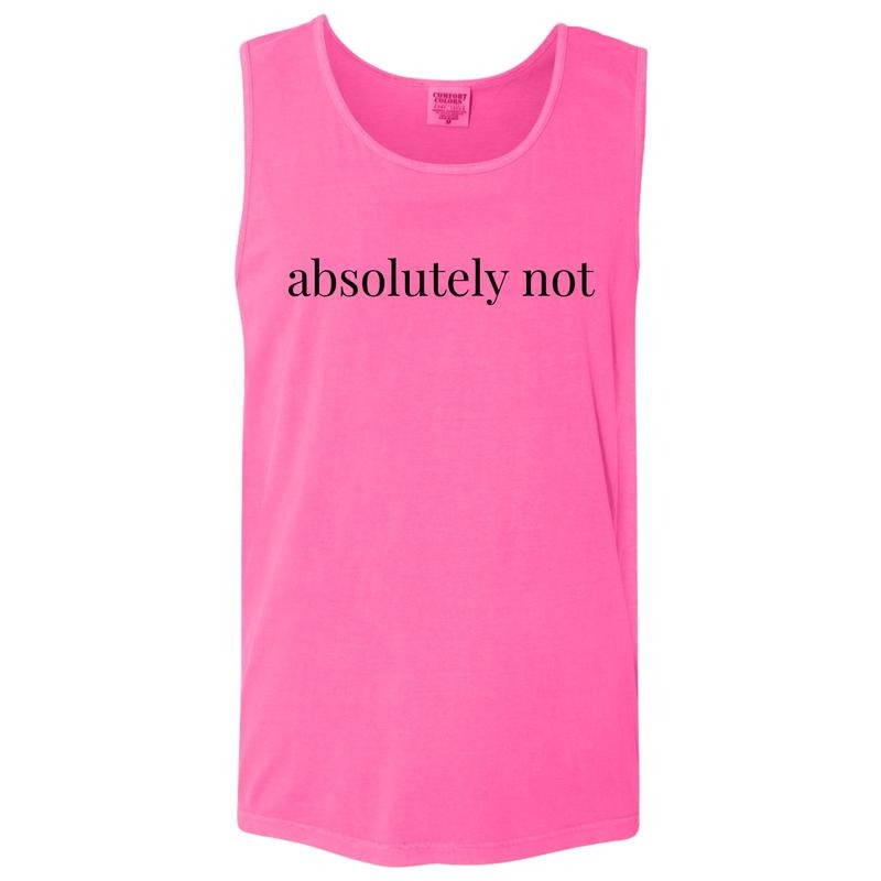 Tank Top - Absolutely Not Comfort Colors Tank Top 'NLB' T-Shirts, Hoodie, Sweatshirt | RetroVerseTees.com
