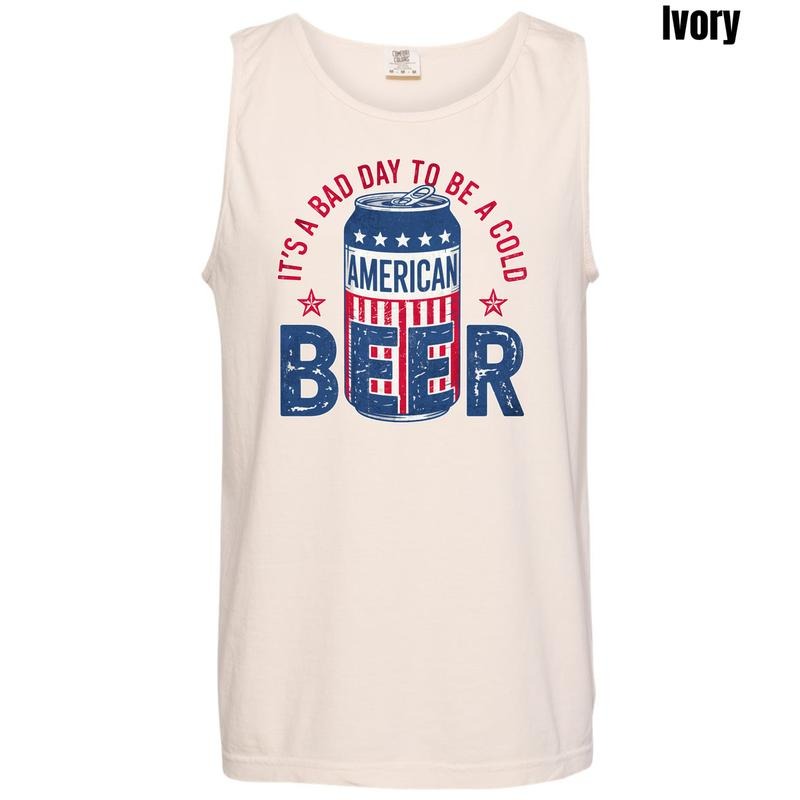 Tank Top - American Beer Bad Day Comfort Colors Tank Top 'NLB' T-Shirts, Hoodie, Sweatshirt | RetroVerseTees.com