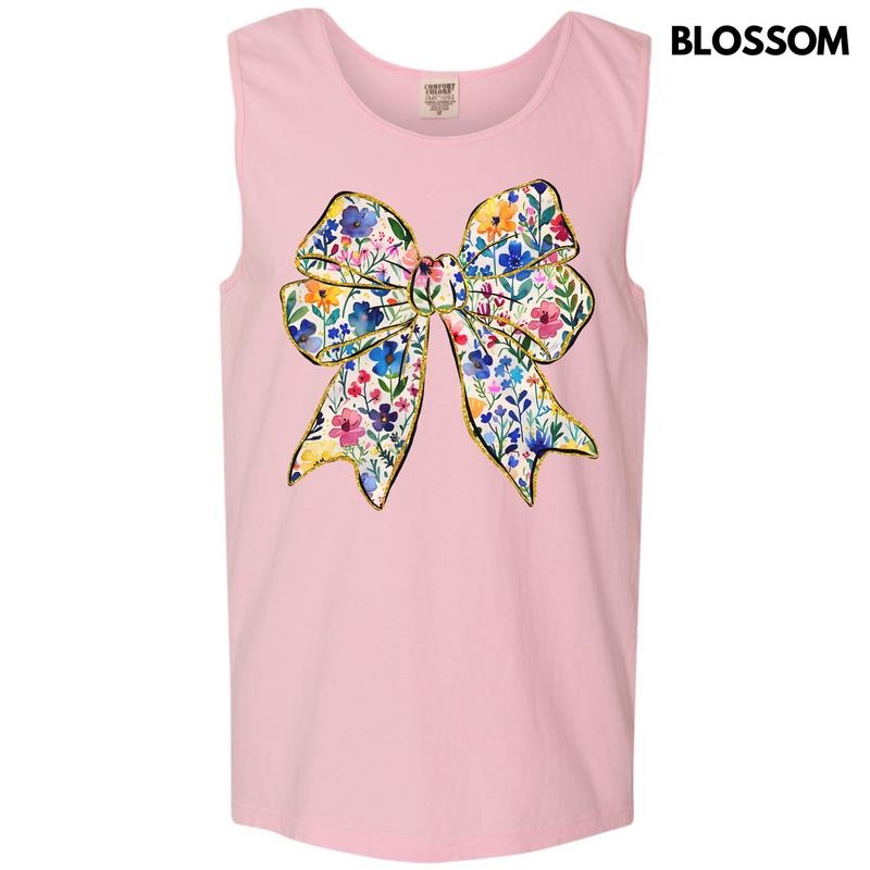 Tank Top - Big Bouquet Bow Comfort Colors Tank Top 'NLB' T-Shirts, Hoodie, Sweatshirt | RetroVerseTees.com