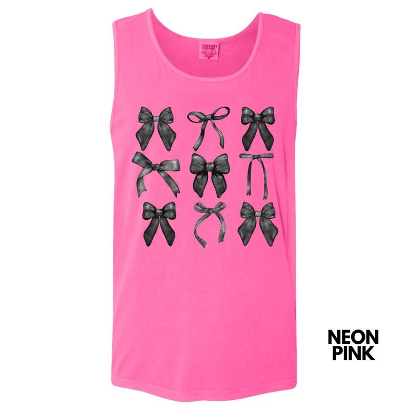 Tank Top - Black Bow Coquette Comfort Colors Tank Top 'NLB' T-Shirts, Hoodie, Sweatshirt | RetroVerseTees.com
