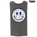 Tank Top - Blue Bows USA Happy Face Comfort Colors Tank Top 'NLB' T-Shirts, Hoodie, Sweatshirt | RetroVerseTees.com