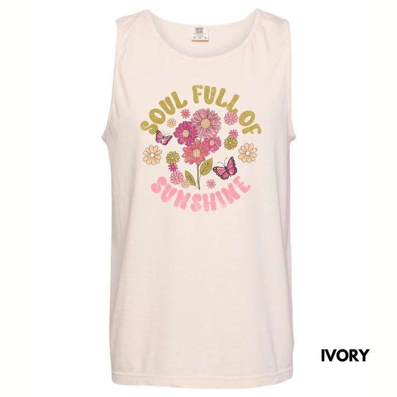 Tank Top - Butterflies & Sunshine Comfort Colors Tank Top 'NLB' T-Shirts, Hoodie, Sweatshirt | RetroVerseTees.com