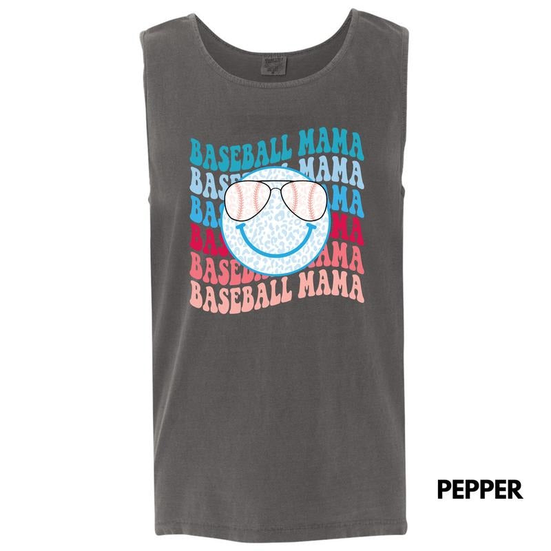 Tank Top - Cheetah Baseball Mama Comfort Colors Tank Top 'NLB' T-Shirts, Hoodie, Sweatshirt | RetroVerseTees.com