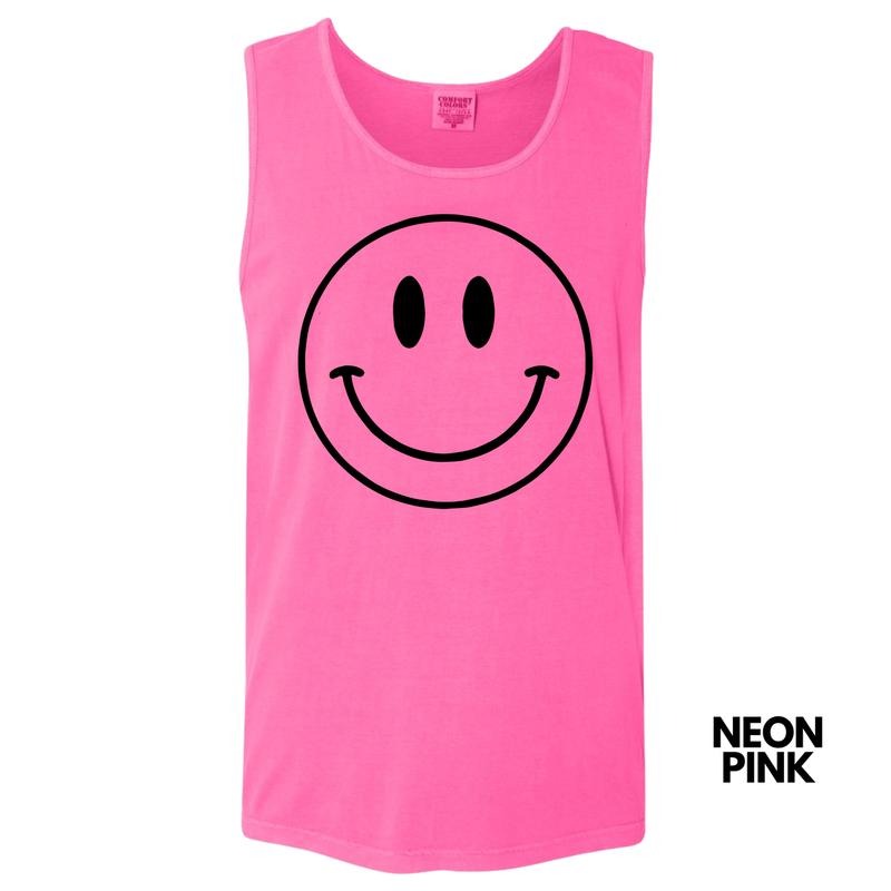 Tank Top - Classic Smile Happy Face Comfort Colors Tank Top 'NLB' T-Shirts, Hoodie, Sweatshirt | RetroVerseTees.com