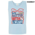Tank Top - Hey Batter Swing Comfort Colors Tank Top 'NLB' T-Shirts, Hoodie, Sweatshirt | RetroVerseTees.com