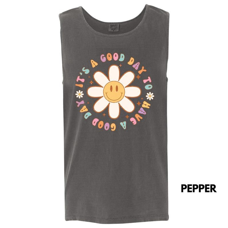 Tank Top - It's A Good Day Flowers Comfort Colors Tank Top 'NLB' T-Shirts, Hoodie, Sweatshirt | RetroVerseTees.com
