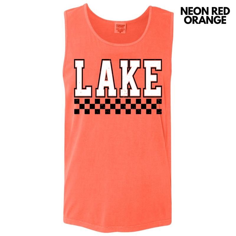 Tank Top - Lake Varsity Checkered Comfort Colors Tank Top 'NLB' T-Shirts, Hoodie, Sweatshirt | RetroVerseTees.com