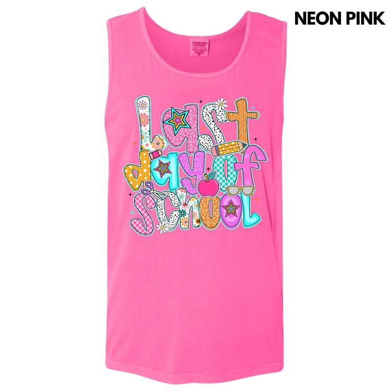 Tank Top - Last Day Of School Comfort Colors Tank Top 'NLB' T-Shirts, Hoodie, Sweatshirt | RetroVerseTees.com