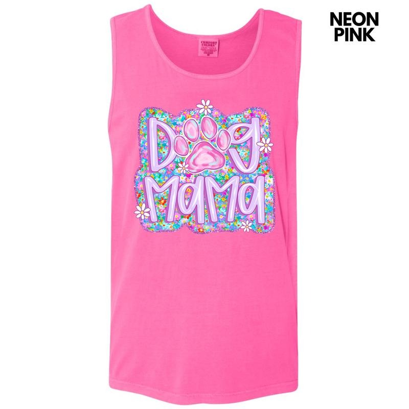 Tank Top - Lavender Floral Dog Mama  Comfort Colors Tank Top 'NLB' T-Shirts, Hoodie, Sweatshirt | RetroVerseTees.com