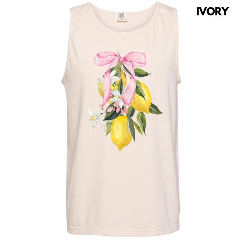 Tank Top - Lemon Coquette Comfort Colors Tank Top T-Shirts, Hoodie, Sweatshirt | RetroVerseTees.com