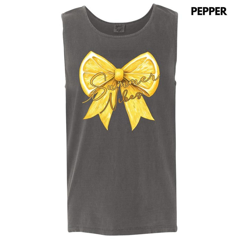 Tank Top - Lemon Summer Bow Comfort Colors Tank Top 'NLB' T-Shirts, Hoodie, Sweatshirt | RetroVerseTees.com