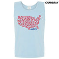 Tank Top - Leopard United States Puff Comfort Colors Tank Top T-Shirts, Hoodie, Sweatshirt | RetroVerseTees.com