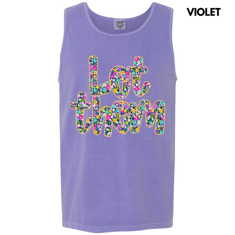 Tank Top - Let Them Ditzy Floral Comfort Colors Tank Top 'NLB' T-Shirts, Hoodie, Sweatshirt | RetroVerseTees.com