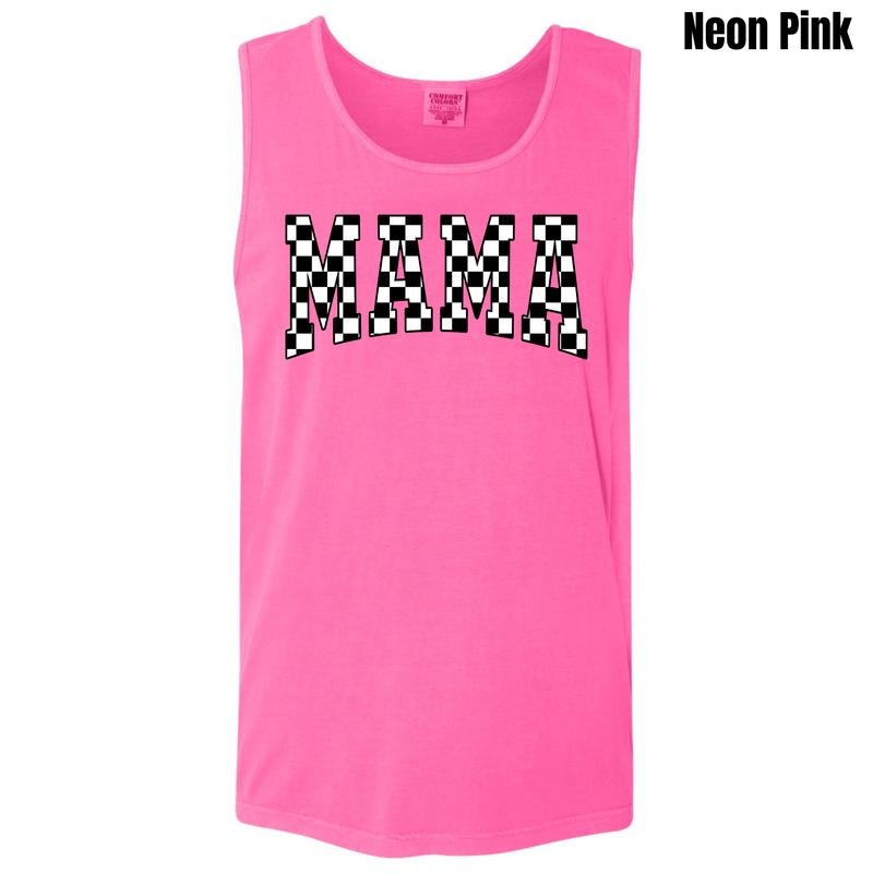 Tank Top - Mama Black Checker Comfort Colors Tank Top 'NLB' T-Shirts, Hoodie, Sweatshirt | RetroVerseTees.com