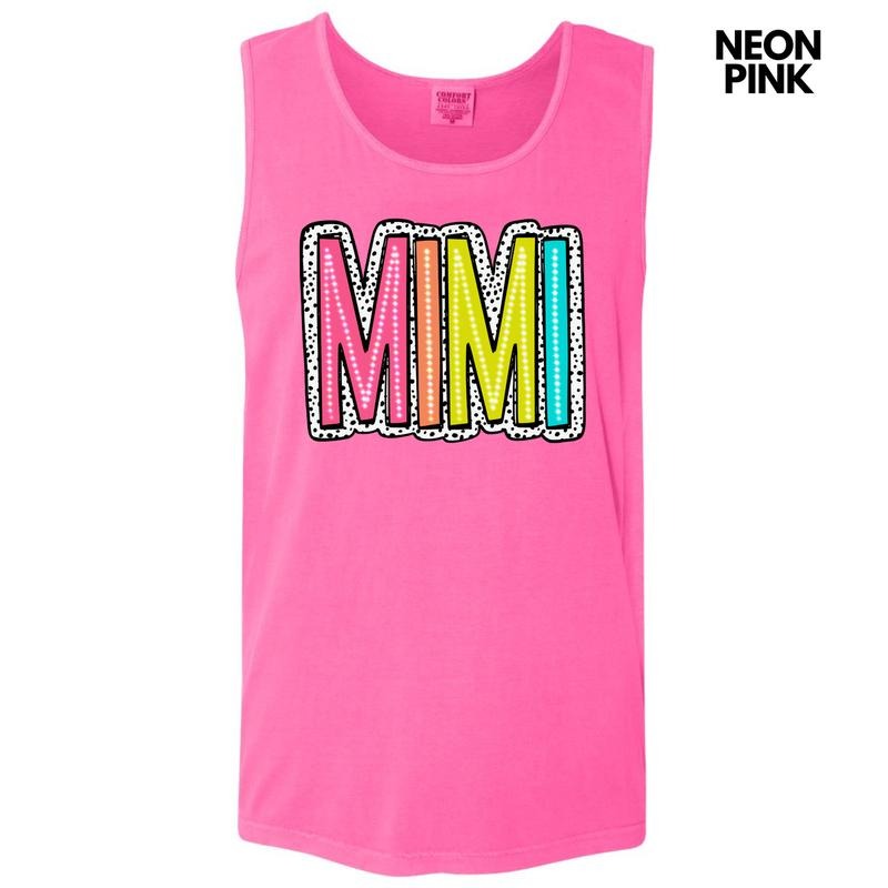 Tank Top - Mimi Neon Spotted Comfort Colors Tank Top 'NLB' T-Shirts, Hoodie, Sweatshirt | RetroVerseTees.com