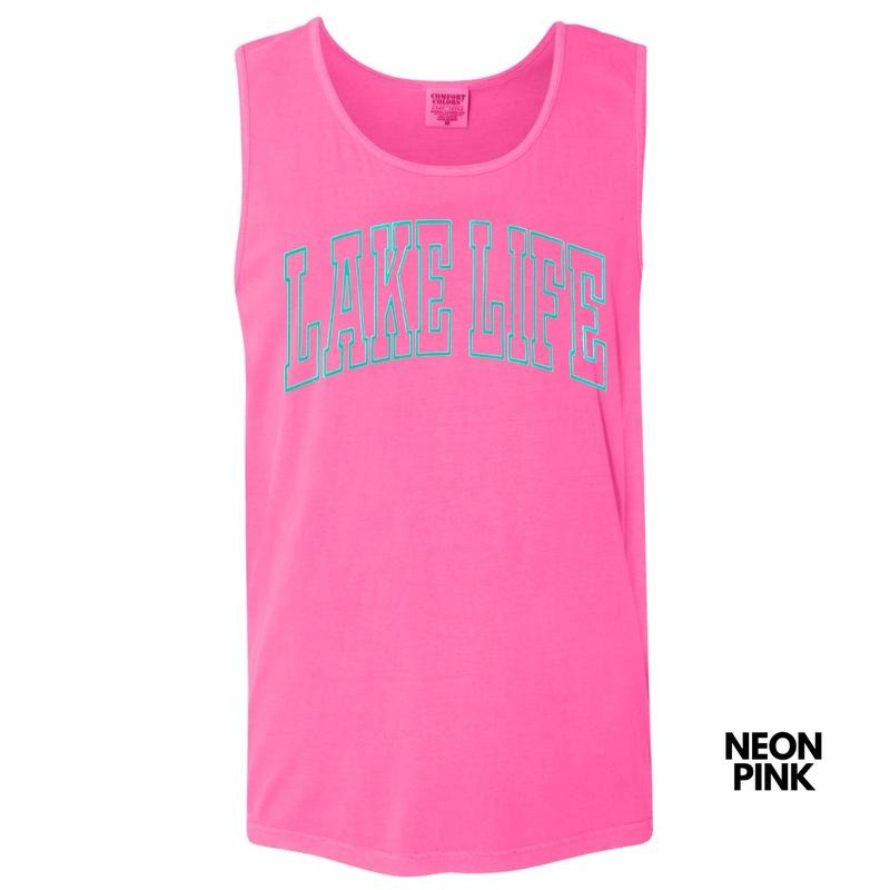 Tank Top - Mint Lake Life PUFF Comfort Colors Tank Top T-Shirts, Hoodie, Sweatshirt | RetroVerseTees.com