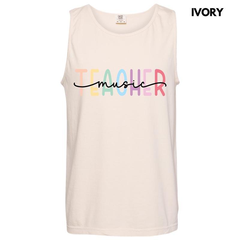 Tank Top - Music Teacher Comfort Colors Tank Top 'NLB' T-Shirts, Hoodie, Sweatshirt | RetroVerseTees.com