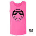 Tank Top - Palm Sunnies Happy Face Comfort Colors Tank Top 'NLB' T-Shirts, Hoodie, Sweatshirt | RetroVerseTees.com
