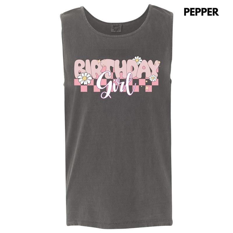 Tank Top - Pink Birthday Girl Comfort Colors Tank Top 'NLB' T-Shirts, Hoodie, Sweatshirt | RetroVerseTees.com